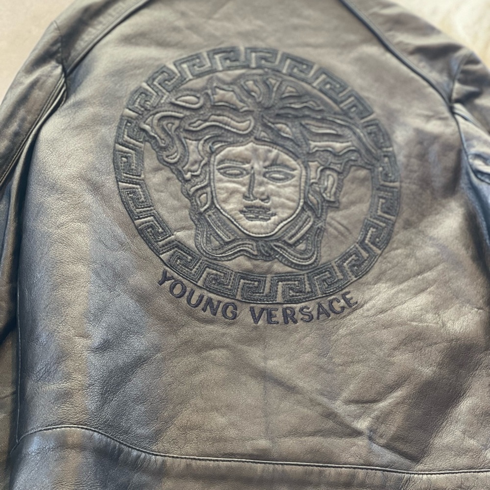 Versace Black Jacket with Logo Detail